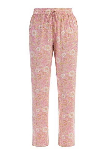 usha Damskie spodnie materiałowe 10226552, różowe, wielokolorowe, XL, Różowy, wielokolorowy., XL
