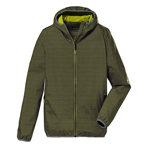 Killtec Męska kurtka funkcyjna/kurtka outdoorowa z kapturem, pakowana KOS 4 MN JCKT, zielono-antracytowy, XL, 38238-000