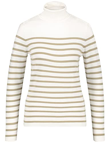 Taifun Damski sweter 272011-15305, Offwhite/Heather Green Ring, 48