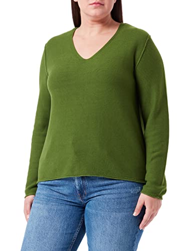 Samoon Damski sweter 972996-29256, zielony (Basil Green), 46 (DE)