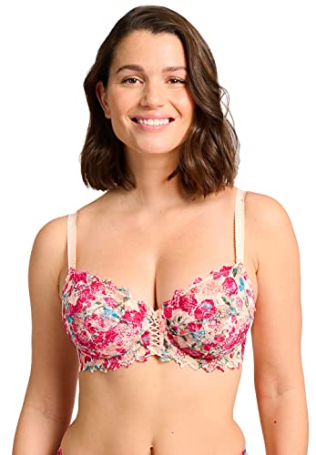 Sans Complexe Damski klasyczny biustonosz z fiszbinami Arum Mosaic 709212, imprime kwiatowy pastelowy, 90D