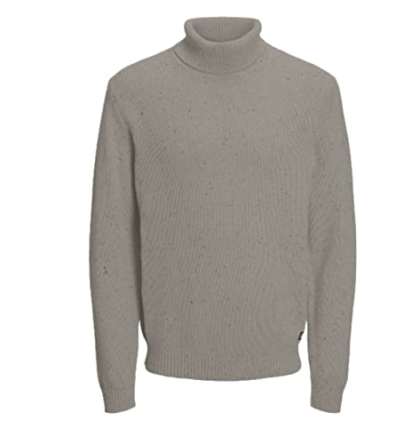 JACK & JONES Jorwoodland Knit Roll Neck sweter męski, Moonbeam, M
