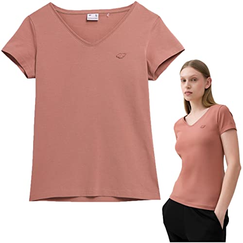 4F Koszula damska, Koral łososiowy, S