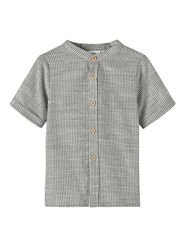 Name It Nmmhebos SS Shirt Koszula Dzieci, Dried Sage, 92