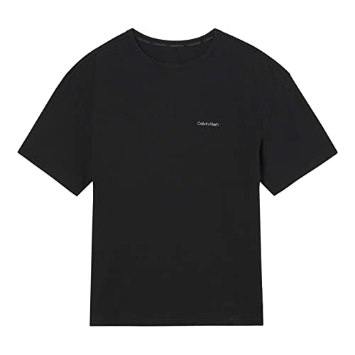 Calvin Klein Koszulka męska S/S z okrągłym dekoltem, Czarny, L