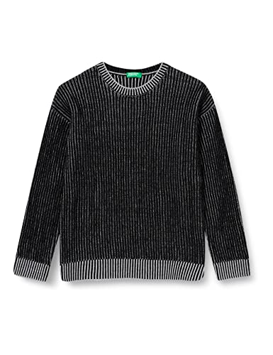 United Colors of Benetton Bluza chłopięca z długim rękawem z okrągłym dekoltem, Gris Foncé 700, 170