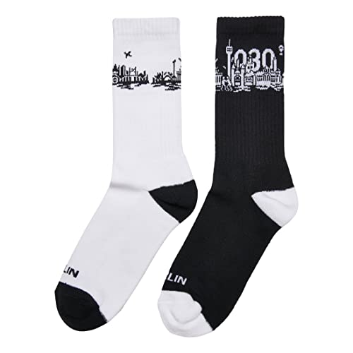 Mister Tee Skarpety uniseks Major City 030 Socks 2-pak czarne/białe 47-50, czarny/biały, 47-50 EU
