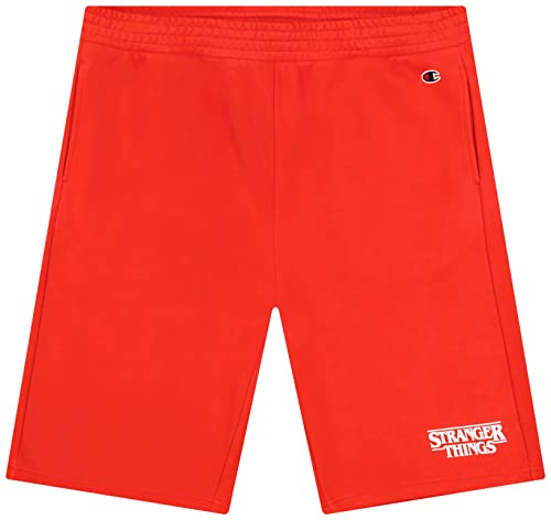 Champion Unisex_Adult X Stranger Things bermudy szorty, czerwone, M