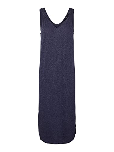 VERO MODA Sukienka damska Vmmarijune Sl Knot Calf Dress JRS, granatowy blezer, S