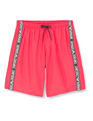 Emporio Armani Swimwear Emporio Armani Denim Tape Bermudy, krótkie spodenki do pływania, koralowe, rozmiar 56, koralowy