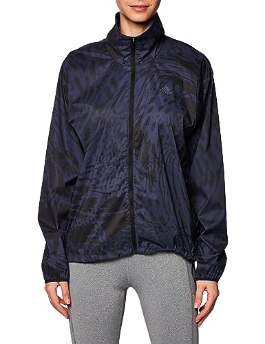 adidas Damska kurtka Fast AOP, ciemnoszara/czarna, S, ciemnoszary/czarny, S