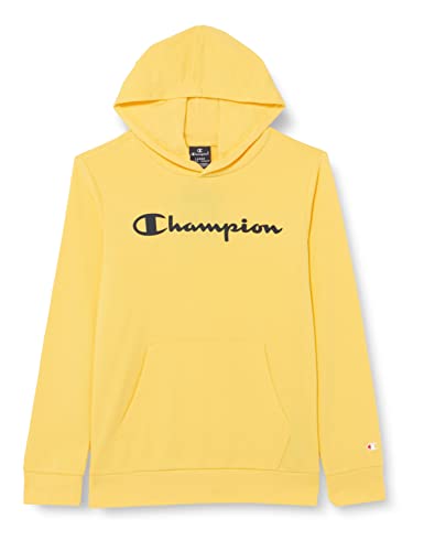 Champion Bluza chłopięca Legacy American Classics-Ultra Light Powerblend Terry Logo Hooded, żółty, 5-6 Lat