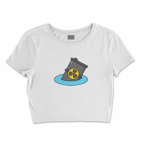 Bona Basics, Damski T-shirt basic, z nadrukiem cyfrowym, 100 bawełny, biały, swobodny, damski top, rozmiar: S, biały, S