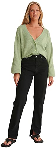 NA-KD Damski sweter z dzianiny oversize, Chinois zielony, XS
