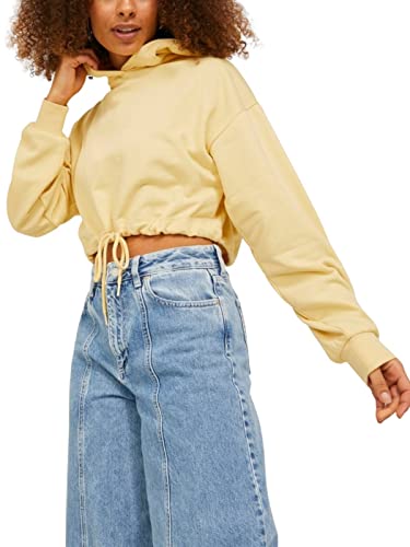 JACK & JONES Damska bluza z kapturem Jjxx Jxalfa Loose Every Crop, Sunlight, XS