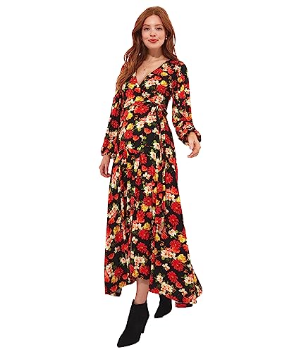 Joe Browns Damska pochlebna sukienka maxi z wiązaniem z boku w kwiaty, wielokolorowa, 8, multi, 34