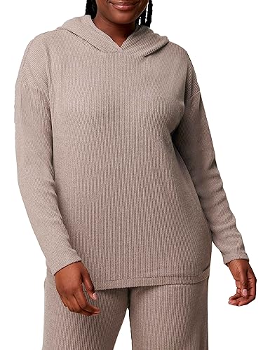 Triumph Damska bluza z kapturem Thermal Mywear Pajama Top, Light Grey Melange, 44