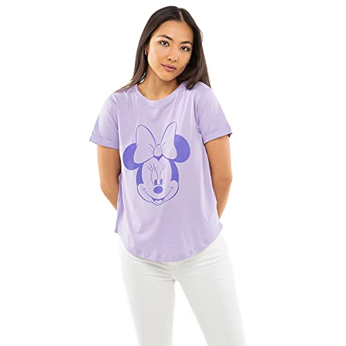 Disney Minnie Head Koszulka damska, Lilac, 36