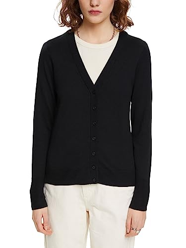 ESPRIT Damska kurtka z dzianiny 993EE1I301, 001/BLACK, S, 001/Black, S