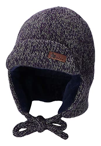 Sterntaler Chłopięca czapka lotnicza dzianina czapka, granatowa, 51