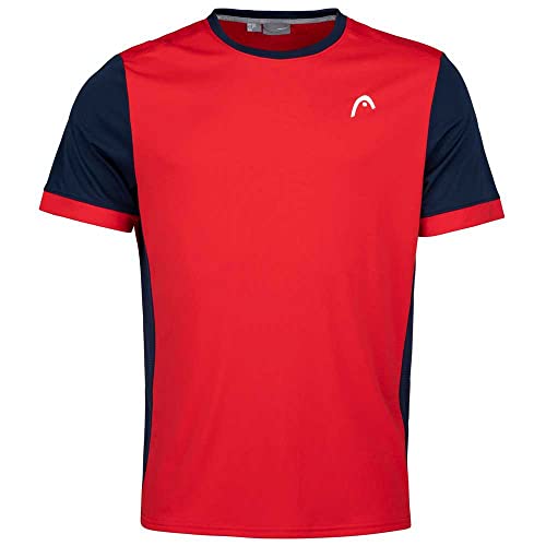 HEAD Męski T-shirt dla chłopców, RED/DARK BLUE, M