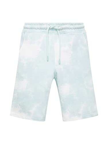 TOM TAILOR Chłopcy Szorty dresowe z gradientem kolorów 1031744, 29828 - Blue Aqua Batik Design, 134