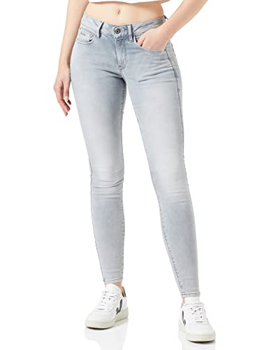 G-STAR RAW Dżinsy damskie 3301 Mid Waist Skinny, Szary (Sun Faded Grey D05889-9882-6013), 34W / 30L