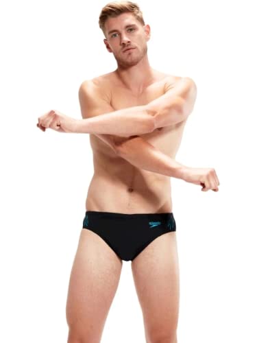Speedo Męskie majtki Hyper Boom Splice, czarne/śrubowe, 38, Czarny/Bolt, 7