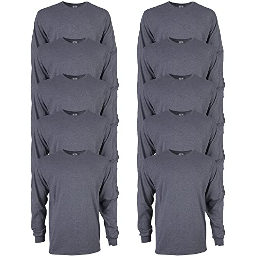 Gildan T-shirt Dla mężczyzn Bluzka z długim rękawem bawełniana Ultra, styl G2400 Ciemny wrzos ,XL