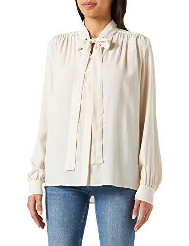 Pinko Damska bluzka CORA Camicia Crepe DE Chine, N96_FUMO Bianco, 46, N96_fumo bianco