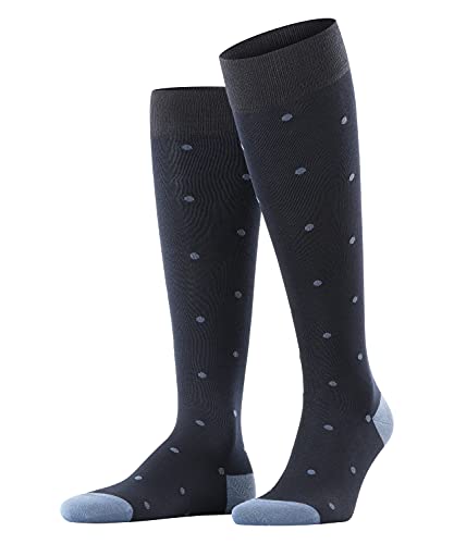 FALKE Mężczyźni Podkolanówki Dot M KH Bawełna długie z wzorem 1 Para, Niebieski (Dark Navy 6377), 39-42
