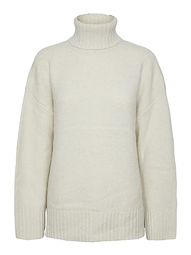 PIECES Damski sweter z golfem PCNANCY, brzoza, XL