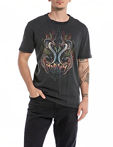 Replay koszulka męska regular fit, 099 Blackboard, M