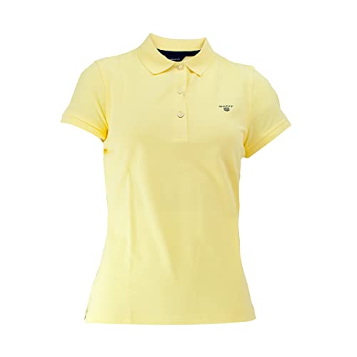 GANT Damska koszula polo Summer Pique Lemonade Yellow, Standard, Żółty cytrynowy, XL