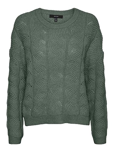 bestseller a/s Damski sweter VMSTINNA LS Structure Blouse GA NOOS Pulower, Laurel Wreath/szczegóły: melanż, L