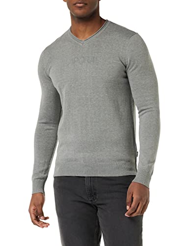 KAPORAL Męski sweter męski model Salem kolor: średni szary melze-rozmiar L, czarny, XL