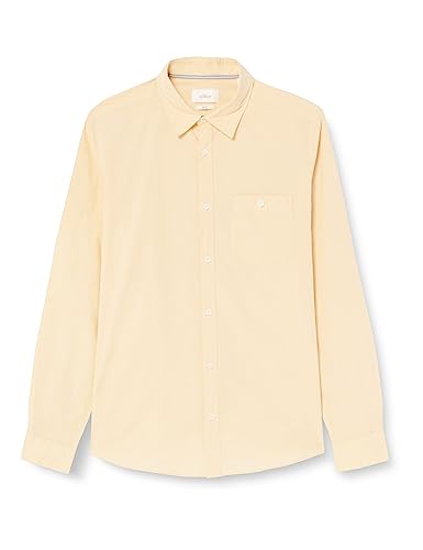 s.Oliver Koszula męska, z długim rękawem, żółta, 3XL, żółty, 3XL