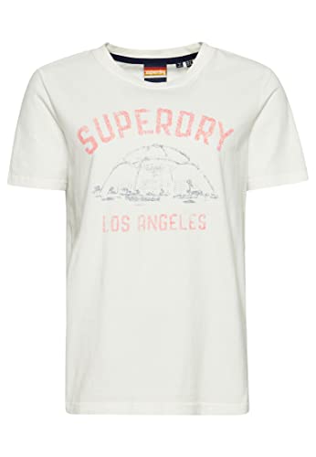 Superdry Vintage City Souvenir tee Koszula damska, Ecru, 32
