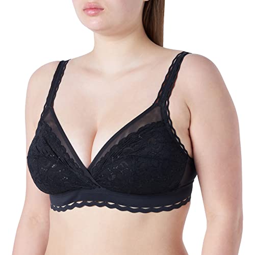Playtex Damski biustonosz Soutien-Gorge Cœur Croisé Féminin Recyclé, czarny, 75B