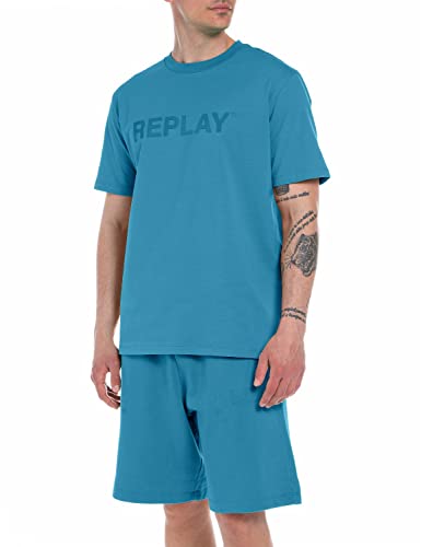 Replay T-shirt męski, Neon Sky 180, XL