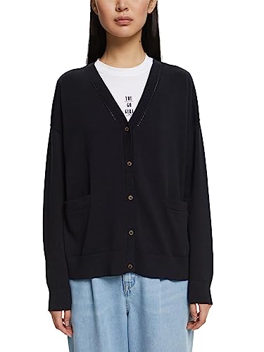 ESPRIT Kardigan z kieszeniami, czarny, XS