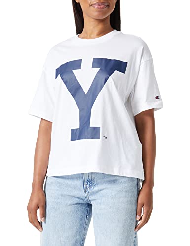 Champion Damska koszulka Legacy College Boxy S/S, biała, XL