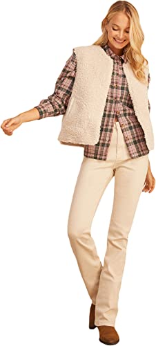 Springfield Damska koszula oversize w kratę, nadruk, żółta, 12 (M), Nadruk, żółty, 38