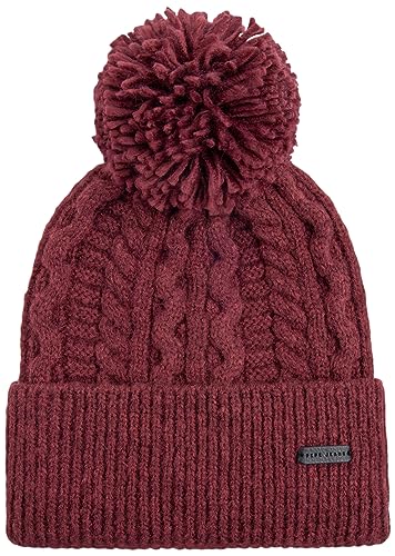 Pepe Jeans Czapka damska Tallis Beanie, Czerwony (bordowy), Rozmiar uniwersalny