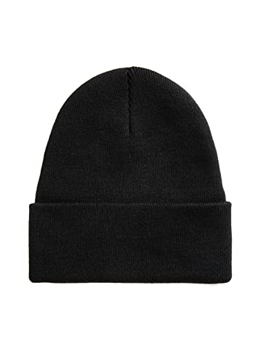 Koton Męska czapka beanie z dzianiny, czarny (999), jeden rozmiar