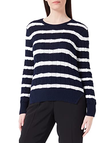 United Colors of Benetton Sweter damski, Niebieski Fantazyjny Paski 906, XL