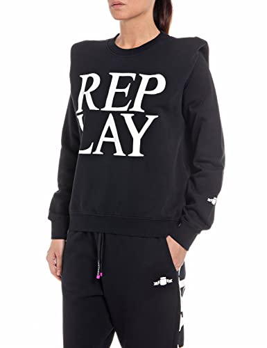 Replay Bluza damska, 098 BLACK, M