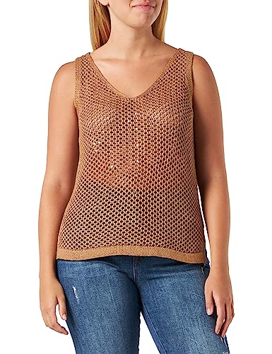s.Oliver BLACK LABEL Damski dzianinowy top, brązowy, 36, brązowy, 36