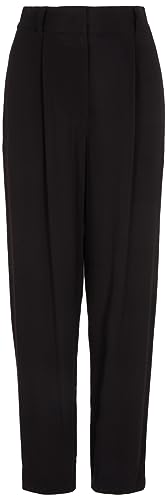 Armani Exchange Damskie spodnie z limitowanej edycji We Beat As One Pleated Tapered Pants, czarny, XS