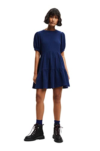 Desigual Damska sukienka Vest_Luna, 5010 ROYAL Casual Dress, niebieska, XS (DE)